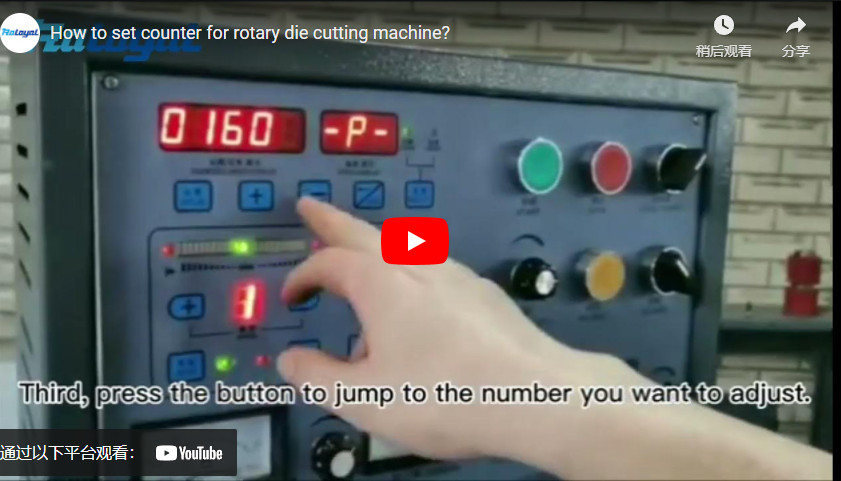 Jak ustawić licznik dla Rotary Die Cutting Machine?